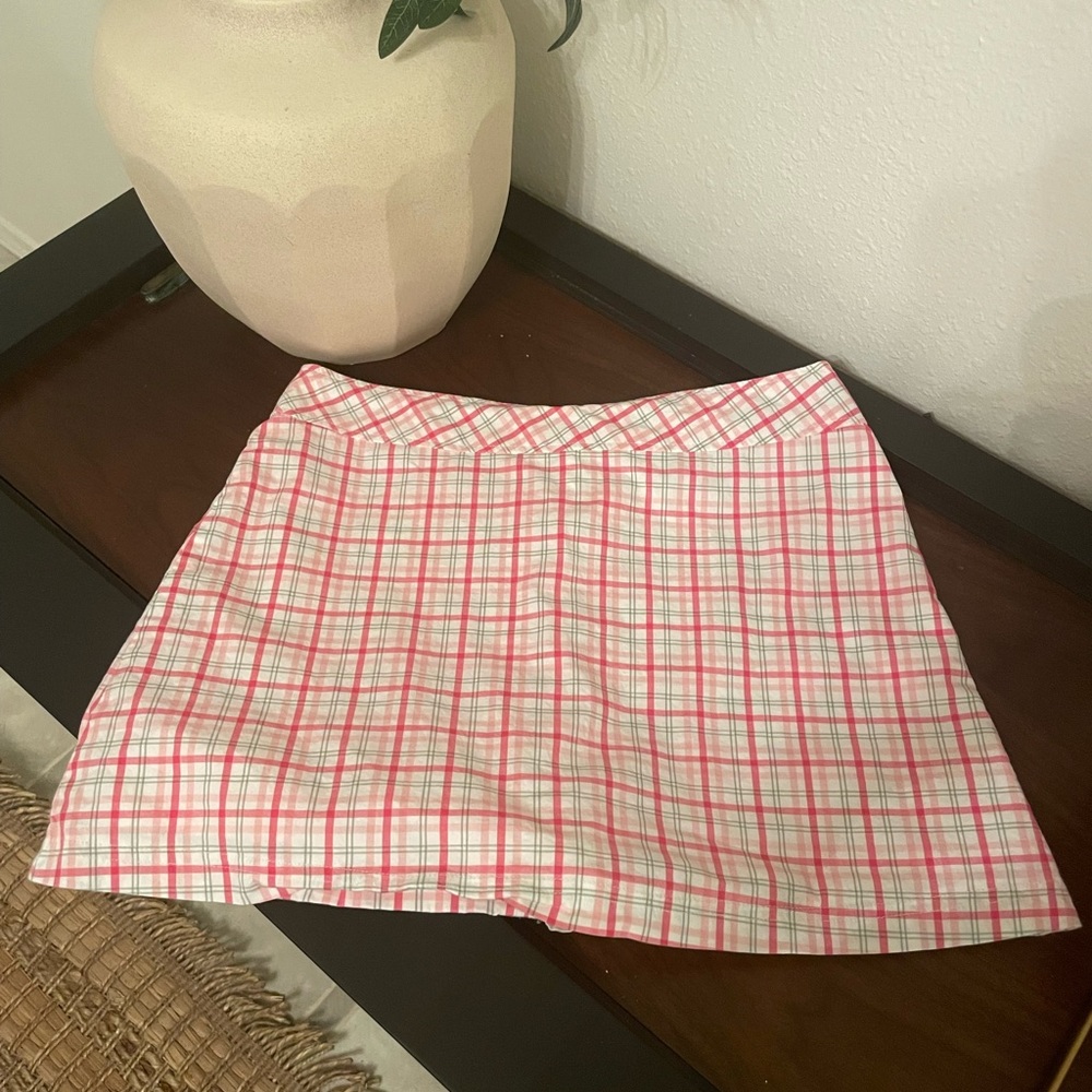 Vintage plaid mini skirt skort